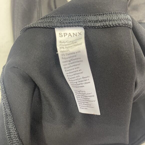 Spanx By Sara Blakely Faux Leather Slim Nylon Leggings Women’s Size L Shapewear - Picture 9 of 12